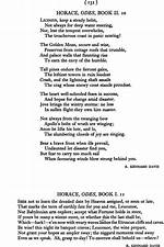 Why Did Horace Write Odes