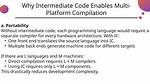 Why Do Compilers Produce Intermediate Code?