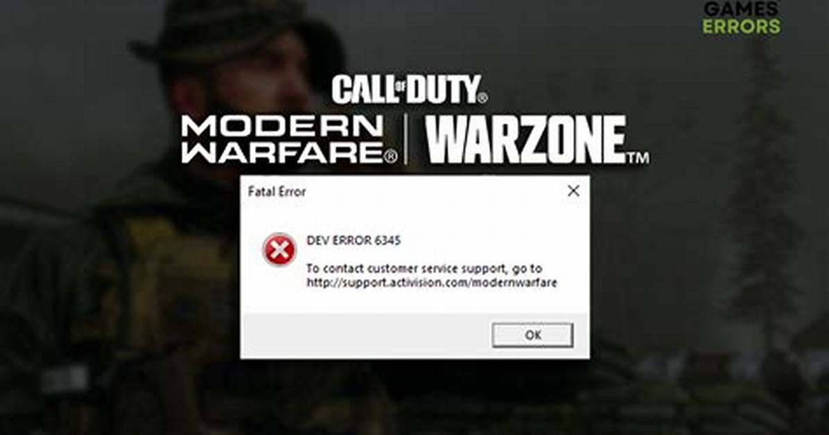 Why Do I Get Dev Error Warzone?