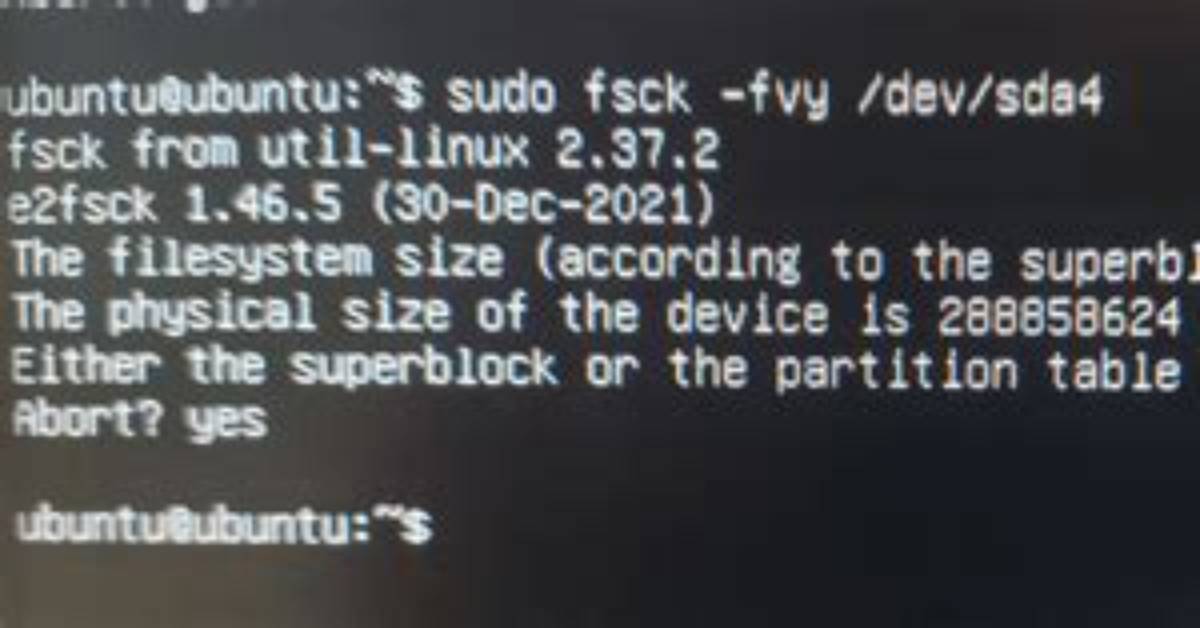 Why Do I Get "Wrong Fs Type, Bad Option, Bad Superblock" Error?