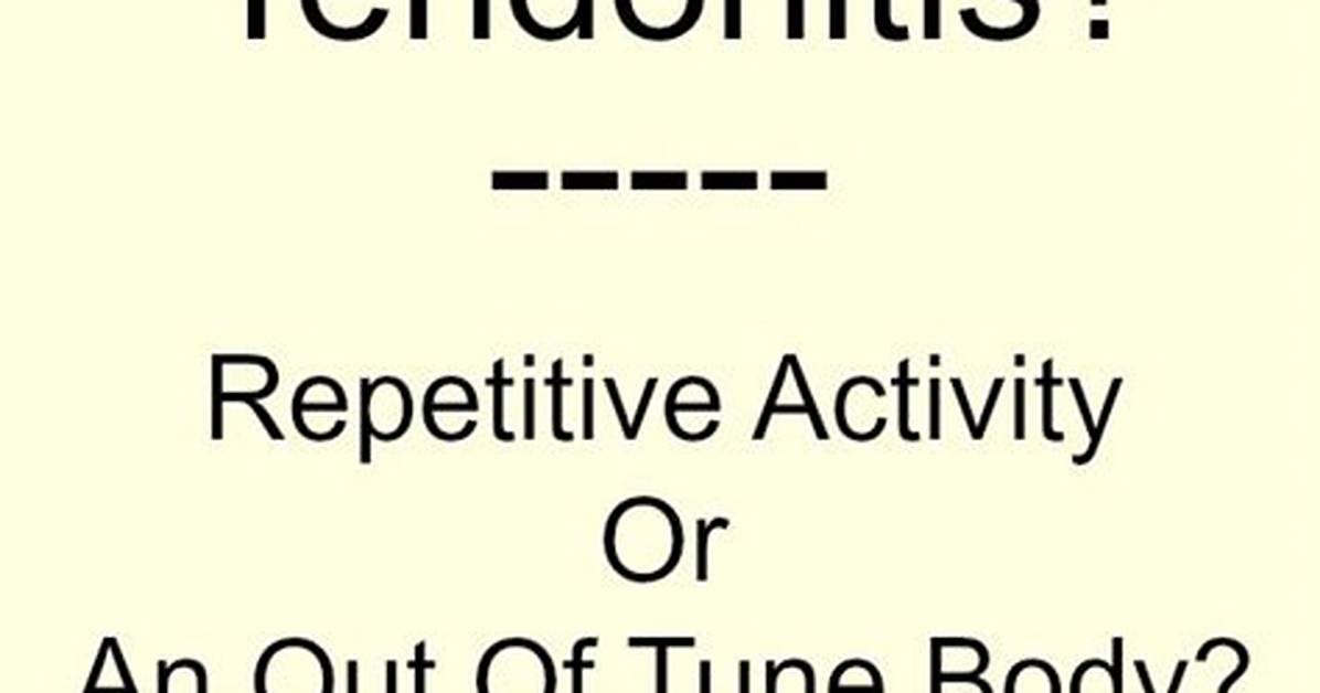 Why Do I Keep Getting Tendonitis?