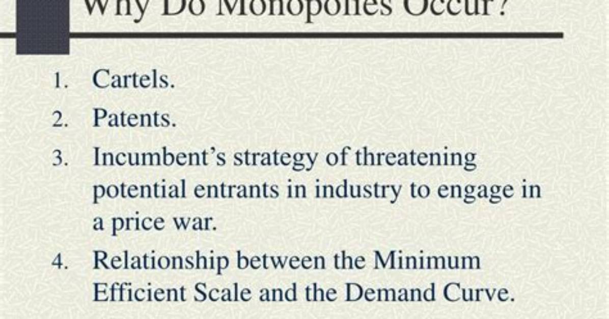 Why Do Monopolies Fail