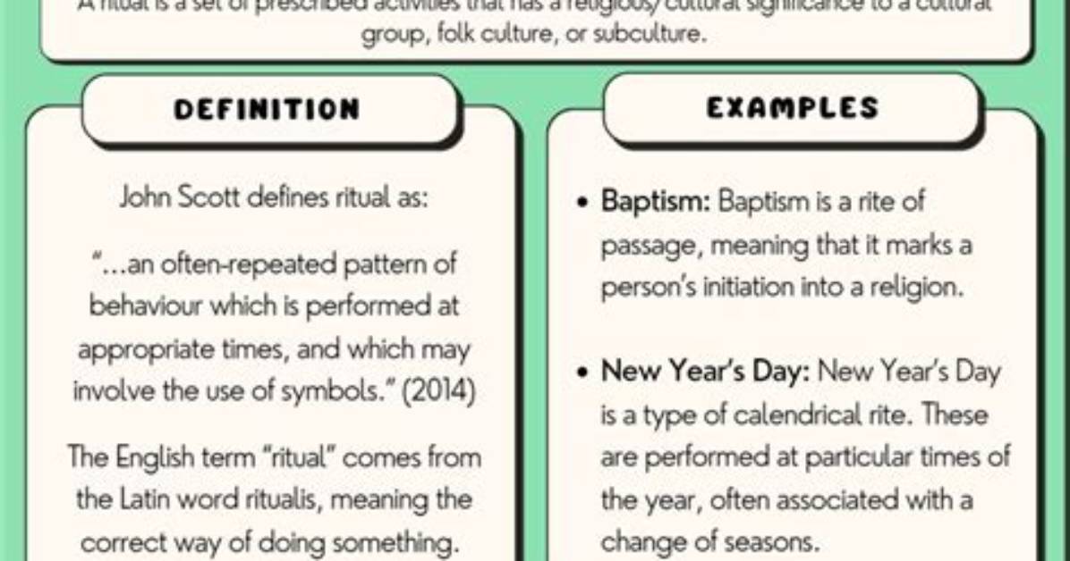 Why Do Rituals Work?