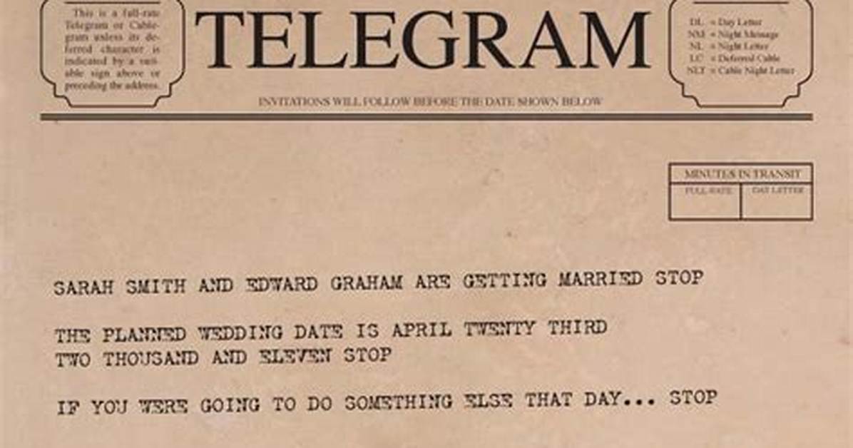 Why Do Telegrams Say Stop?