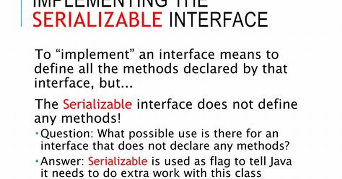Why Do We Implement Serializable?