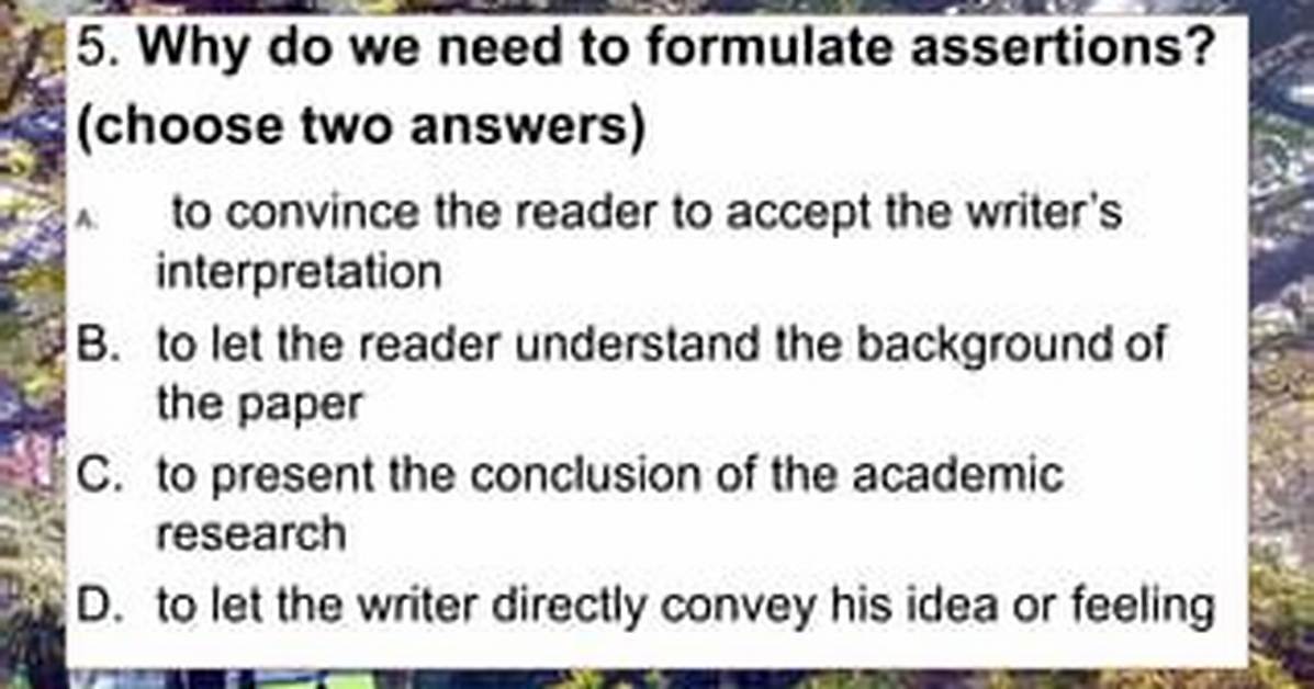 Why Do We Need to Formulate Assertions Brainly?