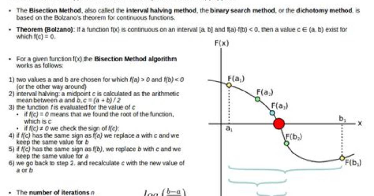 Why Do We Use Bisection Method?