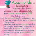Why Does Accomplished Mean?