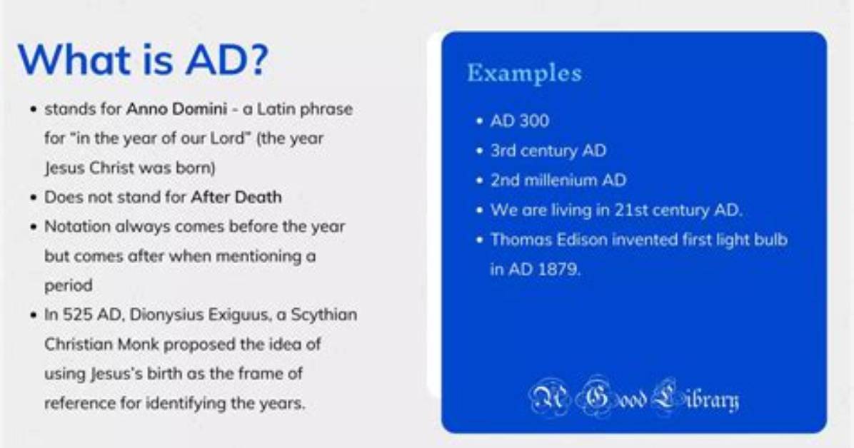 Why Does Ad Stand for?