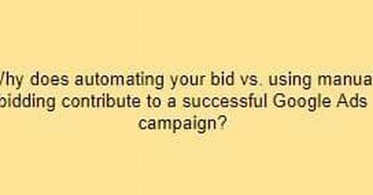 Why Does Automating Your Bid vs Using?