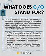 Why Does C/O Mean?