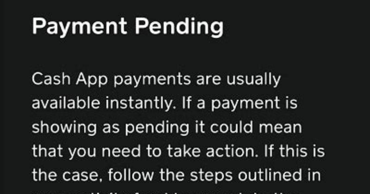 Why Does Cash App Pend?