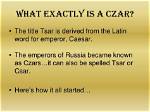 Why Does Czar Mean?