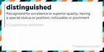 Why Does Distinguished Mean?