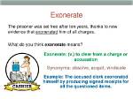 Why Does Exonerate Mean?