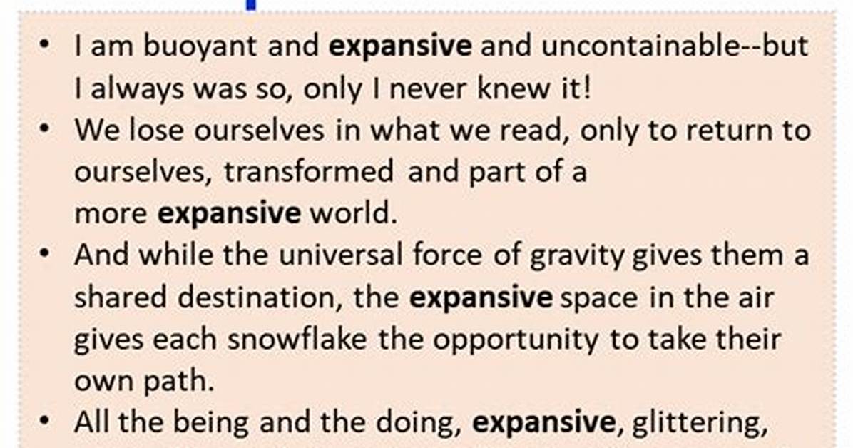 Why Does Expansive Mean?