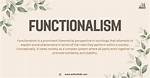 Why Does Functionalism Mean?