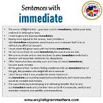 Why Does Immediate Mean?