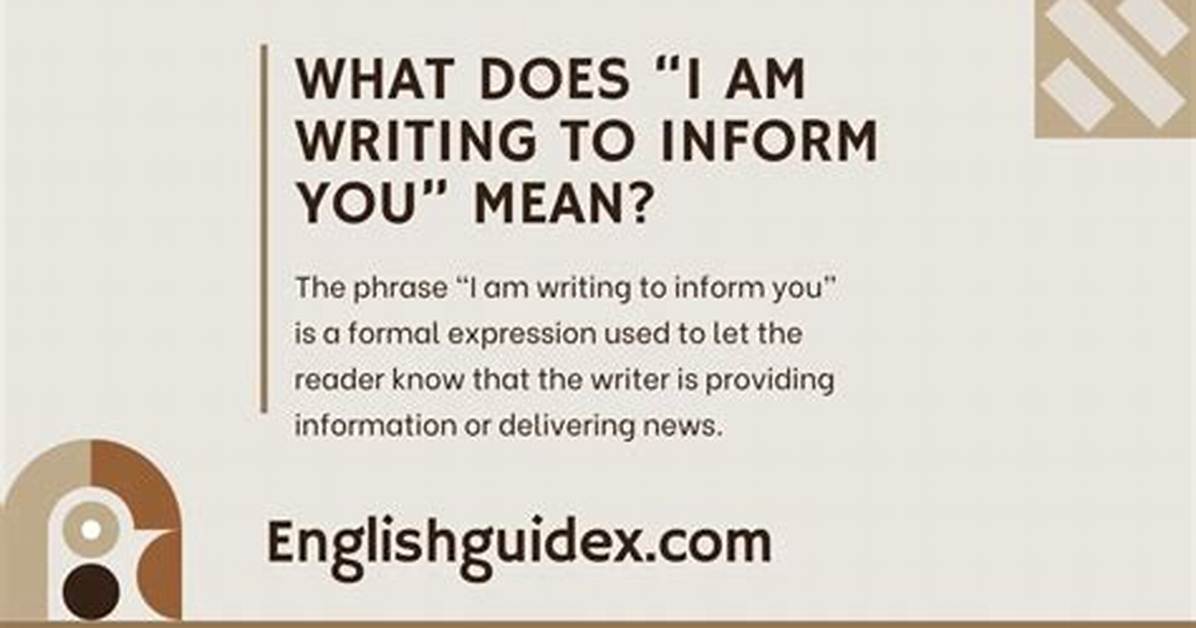 Why Does Inform Mean?