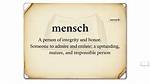 Why Does Mensch Mean?