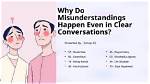 Why Does Misunderstanding Happen?