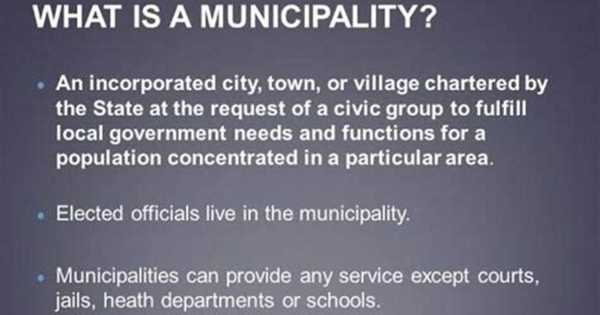 Why Does Municipality Mean?