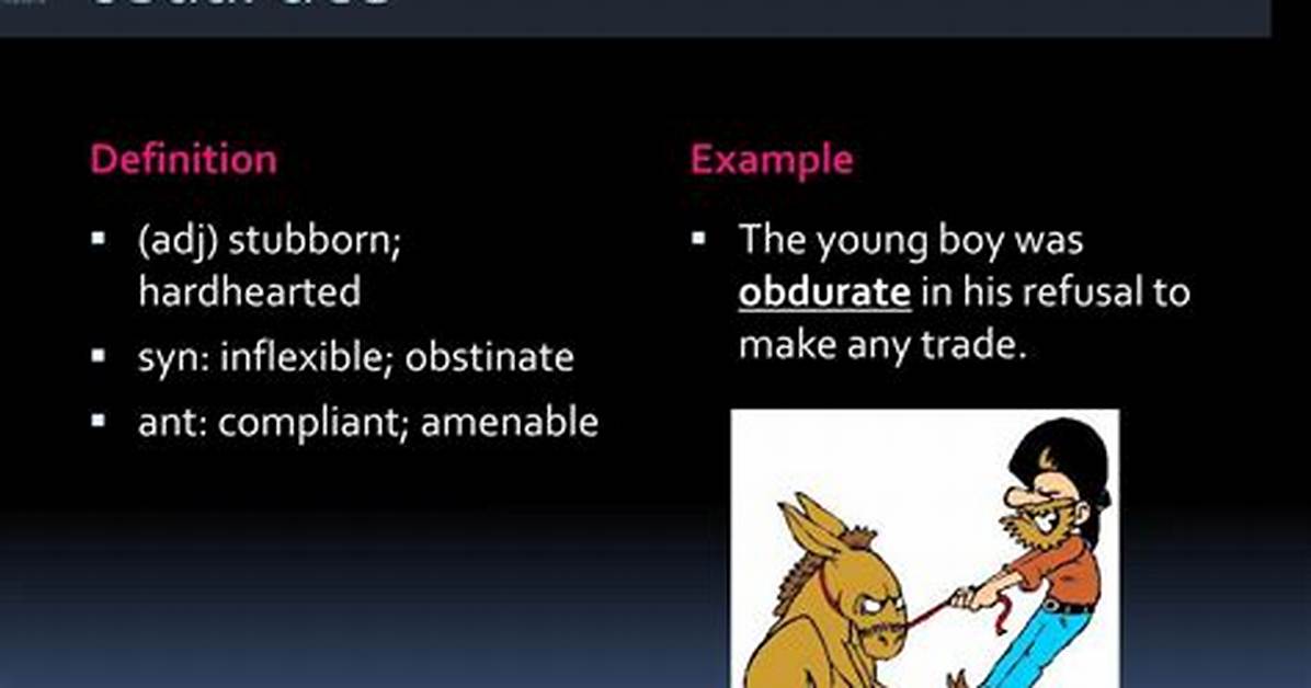 Why Does Obdurate Mean?