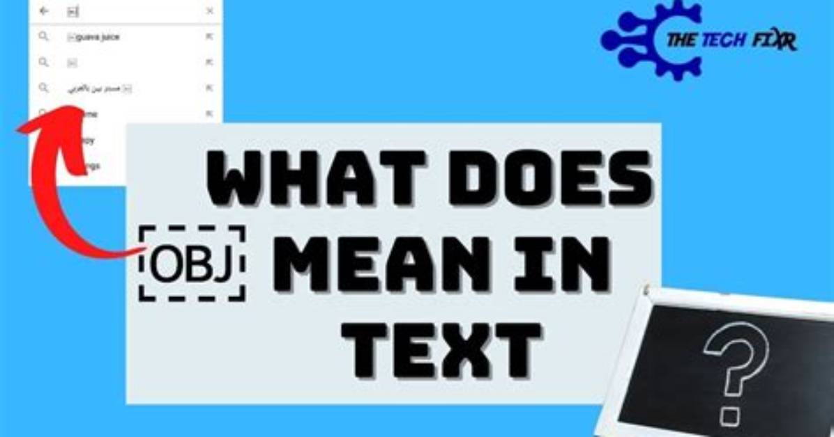 Why Does Obj Mean?