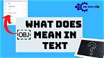 Why Does Obj Mean?