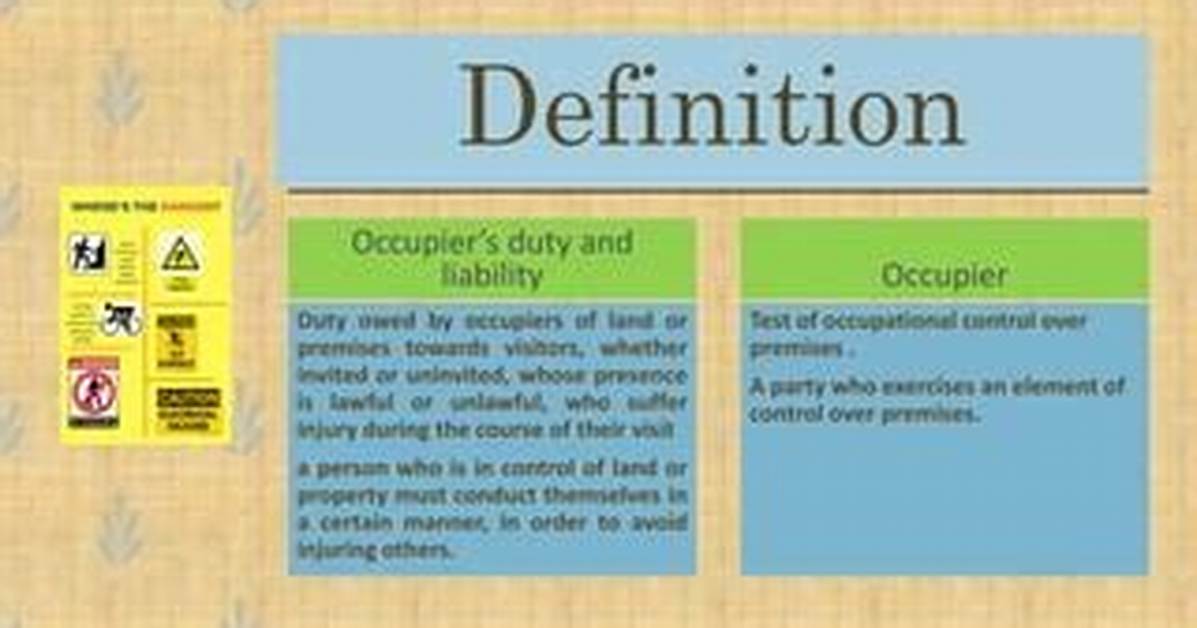 Why Does Occupier Mean?