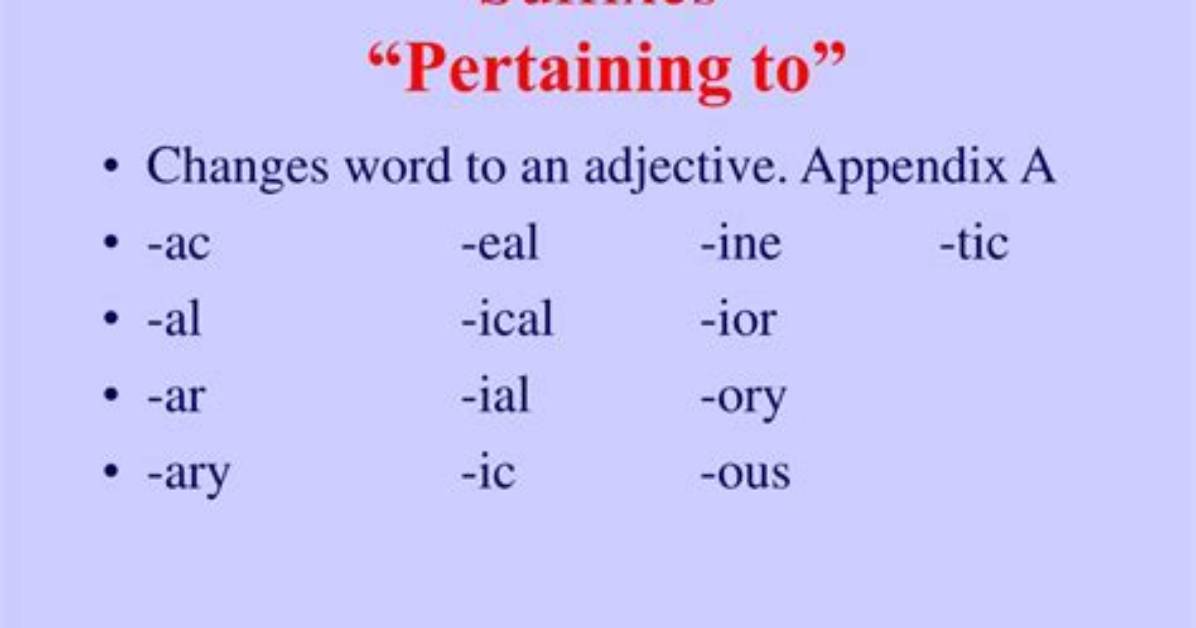 Why Does Pertaining Mean?