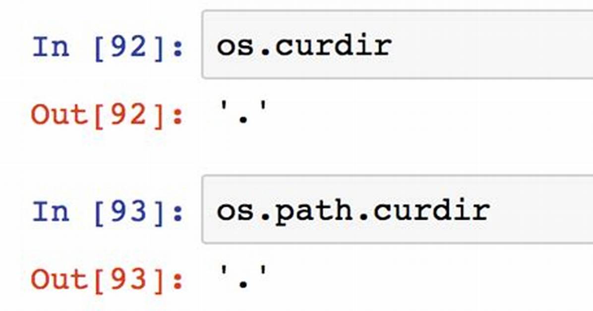 Why Does Python Have Os. Path. Curdir