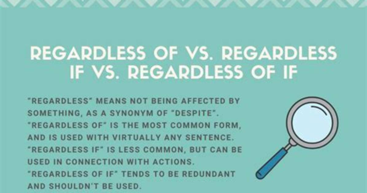 Why Does Regardless Mean?