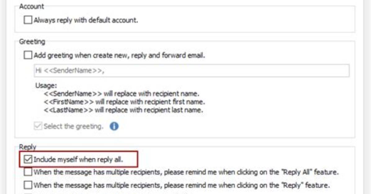 Why Does Reply All Include Me?