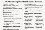 Why Does Savage Mean?