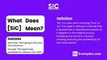 Why Does Sic Mean?