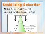 Why Does Stabilizing Selection Occur?
