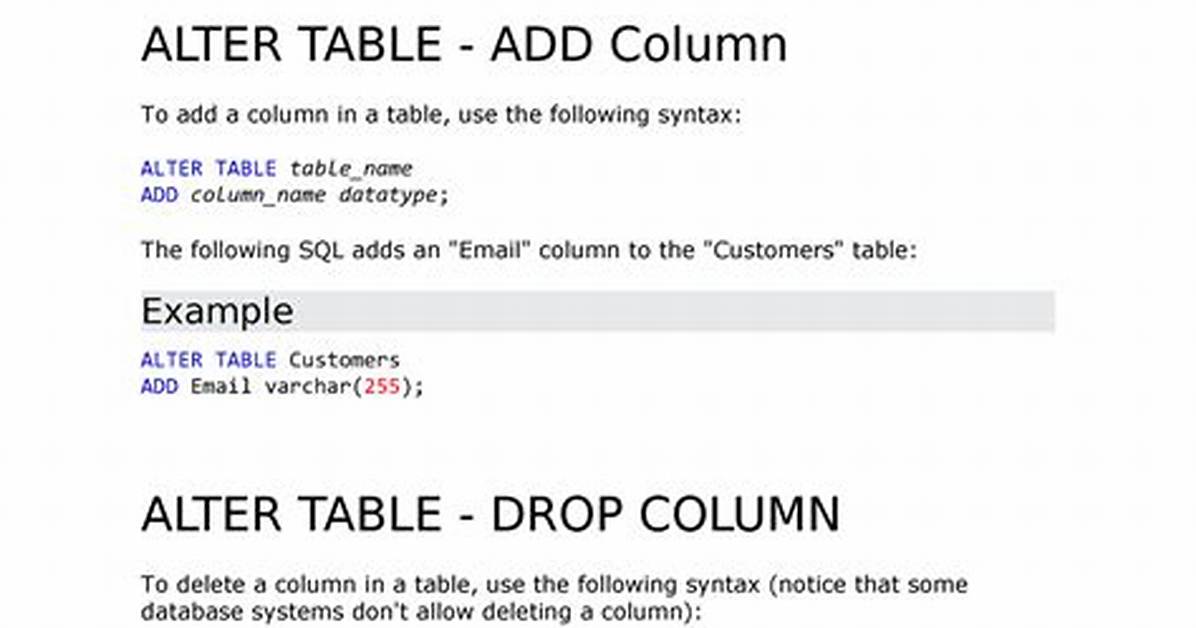 Why Does This Alter Table Query Throw Syntax Error?