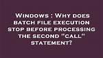 Why Does This Batch File Fail on a "Rem" Line?