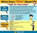 Why Does Ttyl Mean?