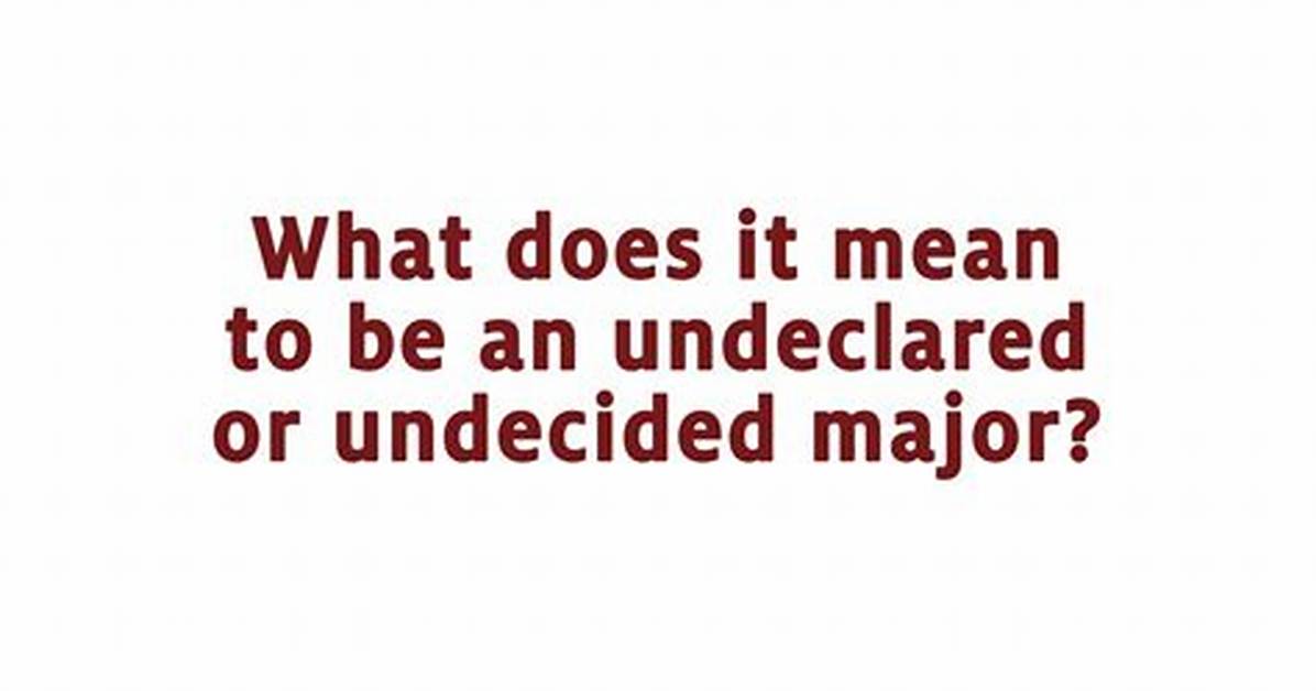 Why Does Undecided Mean?