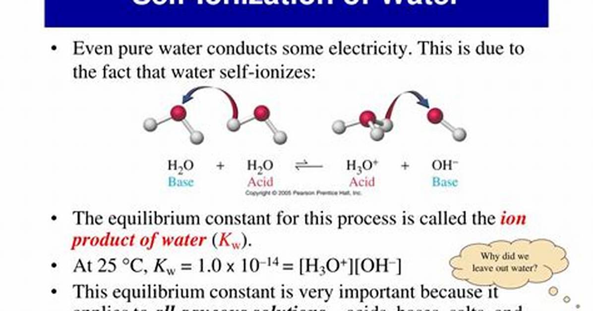 Why Does Water Self Ionize?