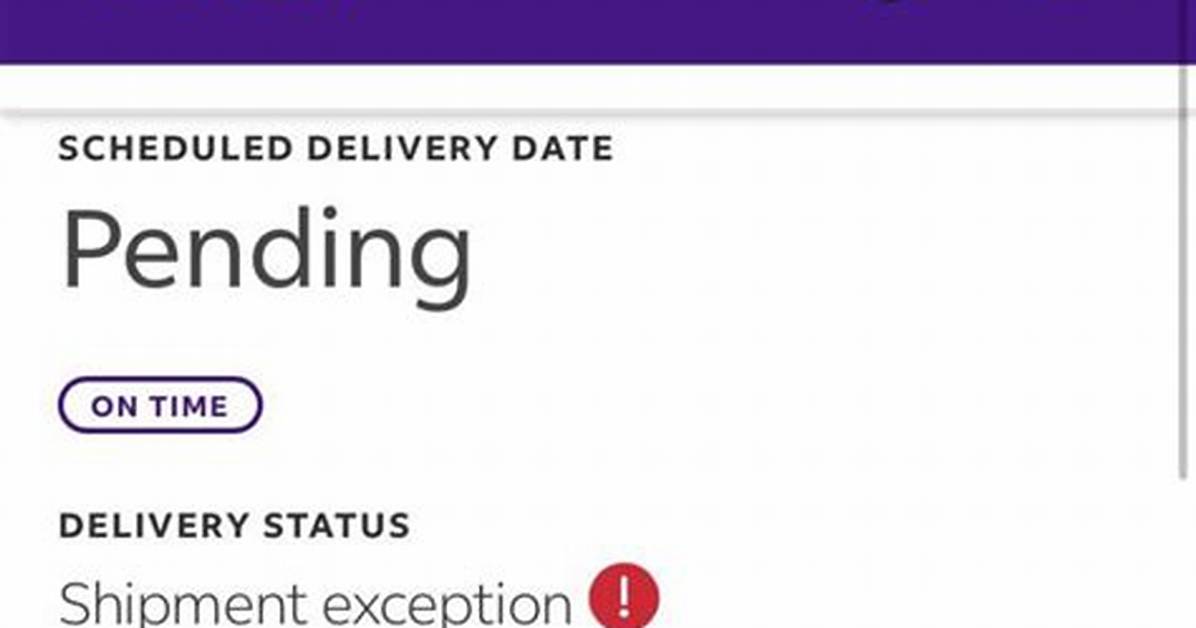 Why Fedex Delivery Exception?