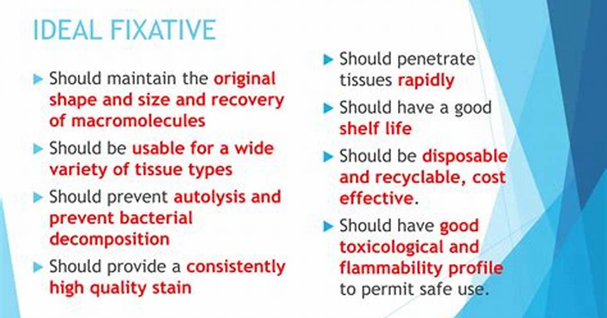 Why Fixative Is Used?