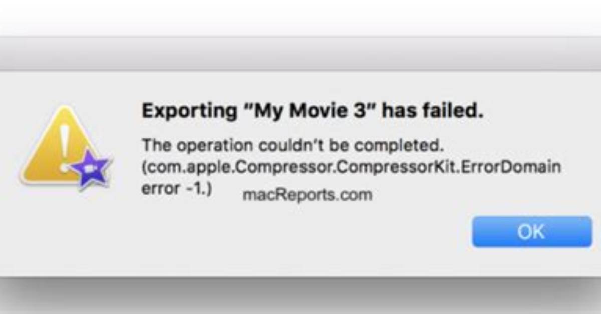Why Imovie Export Fail?
