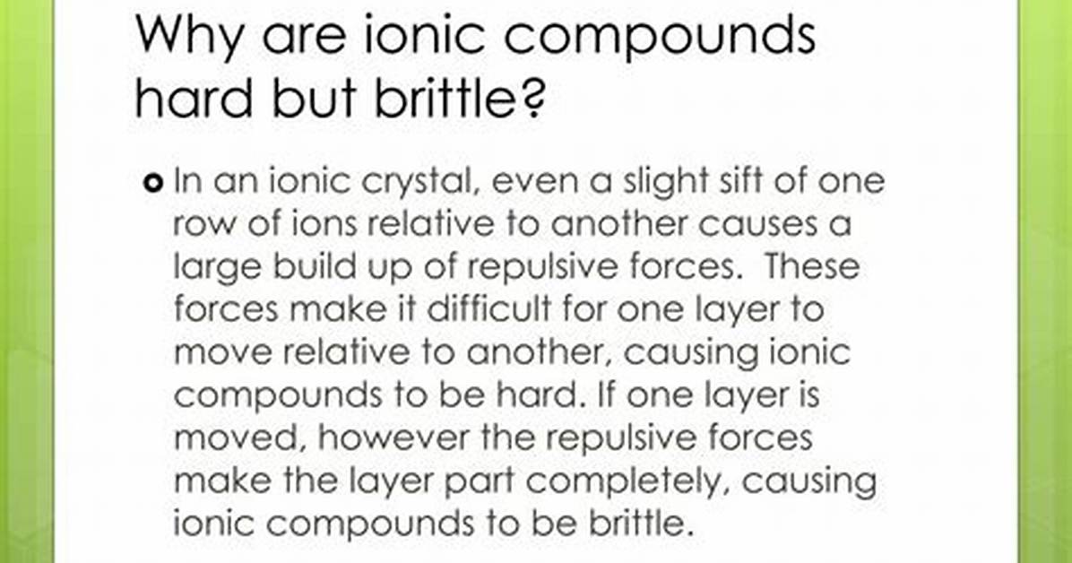 Why Ionic Compounds Are Hard?
