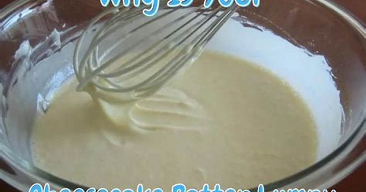Why Is Cake Batter Lumpy?