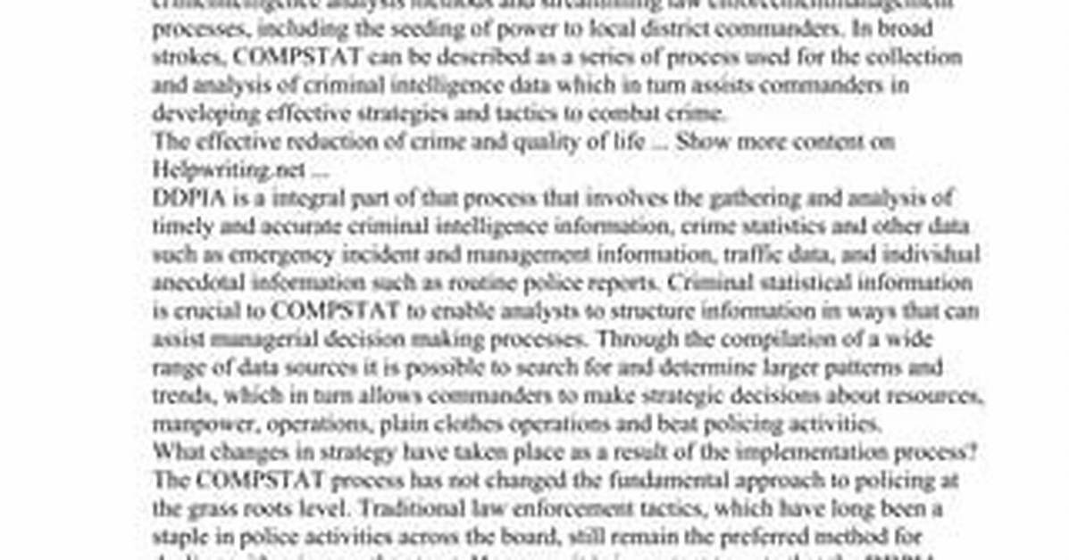 Why Is Compstat Important?