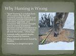 Why Is Hunting Wrong