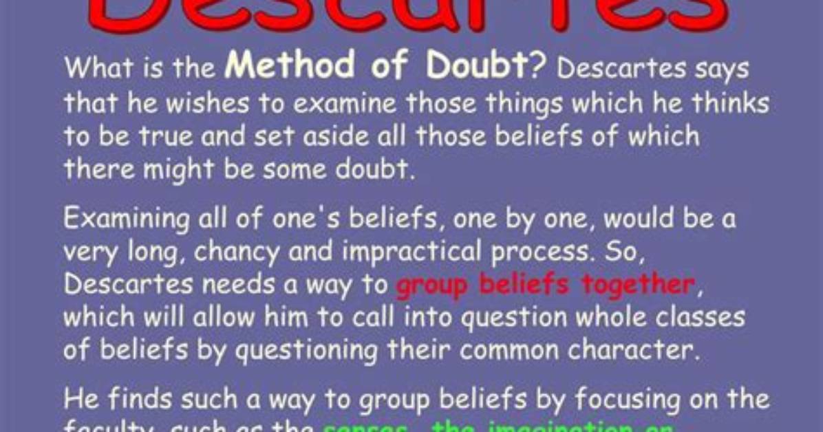 Why Is It Called Methodic Doubt?